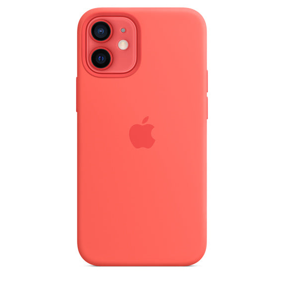 Apple iPhone 12 Mini Silicone Case with MagSafe, Pink Citrus (MHKP3ZM/A) - Pristine