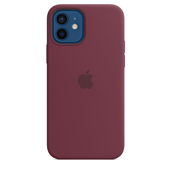 Apple iPhone 12/12 Pro Silicone Case with Magsafe - Plum