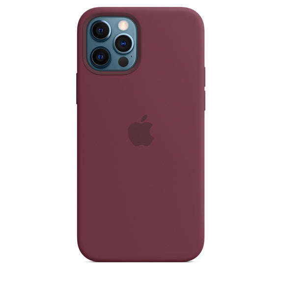 Apple iPhone 12/12 Pro Silicone Case with Magsafe - Plum