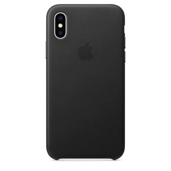 Apple iPhone XS Leather Case, Black - New
