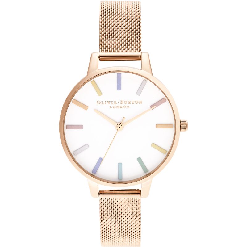 Olivia Burton Women's OB16RB24 Rainbow Mesh Watch - Gold