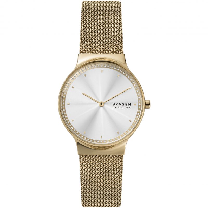 Skagen SKW3027 Women's Freja 2-Hand Stainless Steel Mesh Watch - Gold