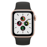 Apple Watch SE Gold GPS + Cellular 40mm Space Grey Aluminium Black Sport Band