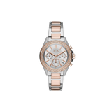 Armani Exchange AX5653 Lady Drexler Two Tone Chronograph Watch, Silver/Rose Gold