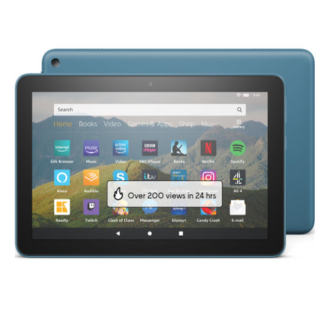 Amazon Fire HD 8 10th Gen, 8 Inch, 32GB Tablet - Twilight Blue