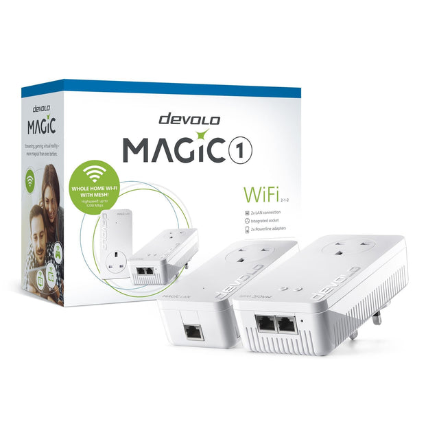 Devolo Magic 1 AC1200 Whole Home WiFi Starter Kit - Twin Pack - Refurbished Pristine