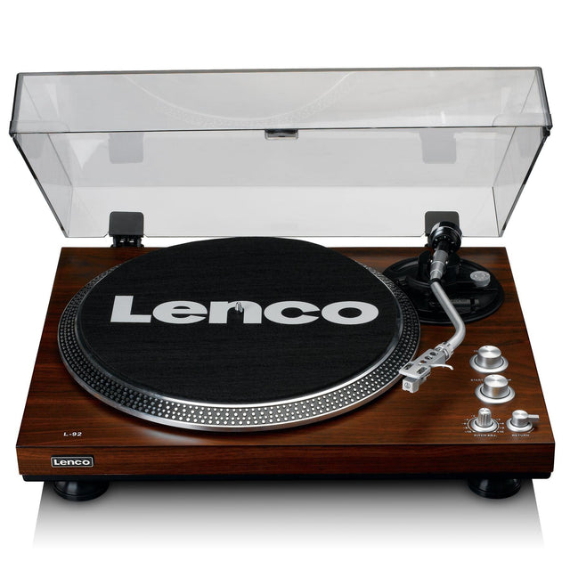 Lenco L-92WA Belt-Drive Turntable with PC Encoding - Walnut