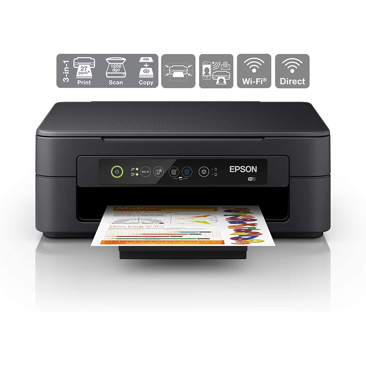 Epson Expression Home XP-2100 Print/Scan/Copy Wi-Fi Printer, Black