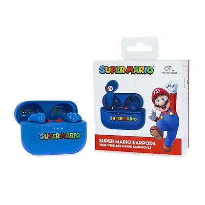 OTL Technologies SM0858 - Super Mario True Wireless Earphones - Blue - Pristine Condition