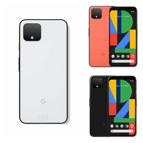 Google Pixel 4 XL, Android, 6.3", 4G LTE, SIM Free 64GB/128GB Black/White/Orange