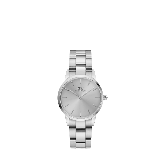 Daniel Wellington DW00100402 Women's Iconic Link 28mm Bracelet Strap Watch, Silver