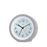 Acctim Elliot Modern Silent Sweep Analogue Alarm Clock - Grey