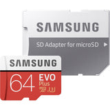 Samsung EVO Plus Micro SDXC 64GB Memory Card with SD Adapter