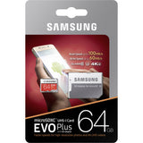 Samsung EVO Plus Micro SDXC 64GB Memory Card with SD Adapter