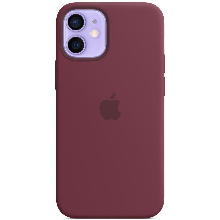 Apple iPhone 12 Mini Silicone Case with MagSafe, Plum (MHKQ3ZM/A)