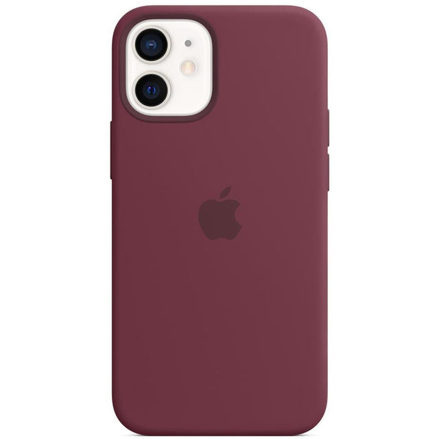 Apple iPhone 12 Mini Silicone Case with MagSafe, Plum (MHKQ3ZM/A)