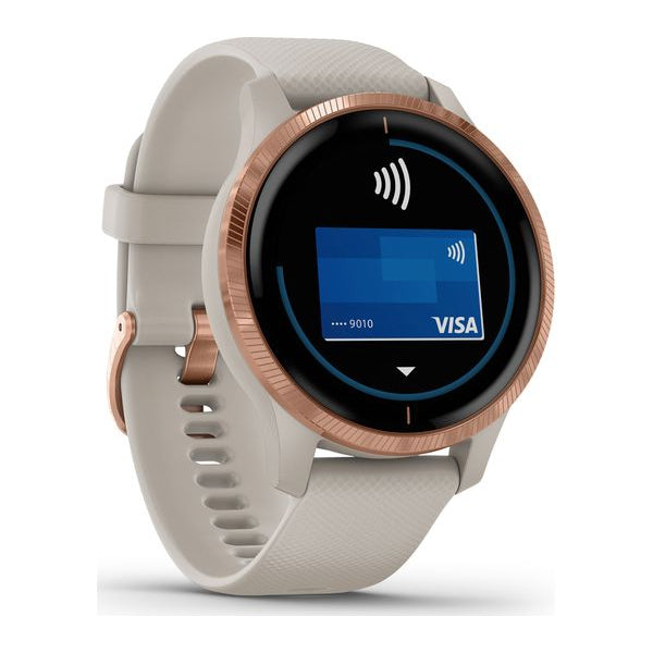 Garmin Venu Light Sand Rose Gold Refurbished Good No Straps Charger