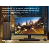 ACER Aspire TC-1660 Desktop PC - Intel Core i7-11700, 1TB HDD & 256GB SSD, 8GB Ram (DT.BGVEK.001) Black