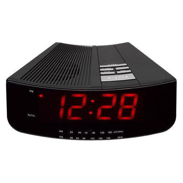 Logik LCRAN12 FM/AM Clock Radio - Black - Refurbished Good