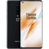 OnePlus 8 Smartphone, Android, 6.55", SIM Free, 8GB RAM, 5G, SIM Free 128GB, Onyx Black - Refurbished Good