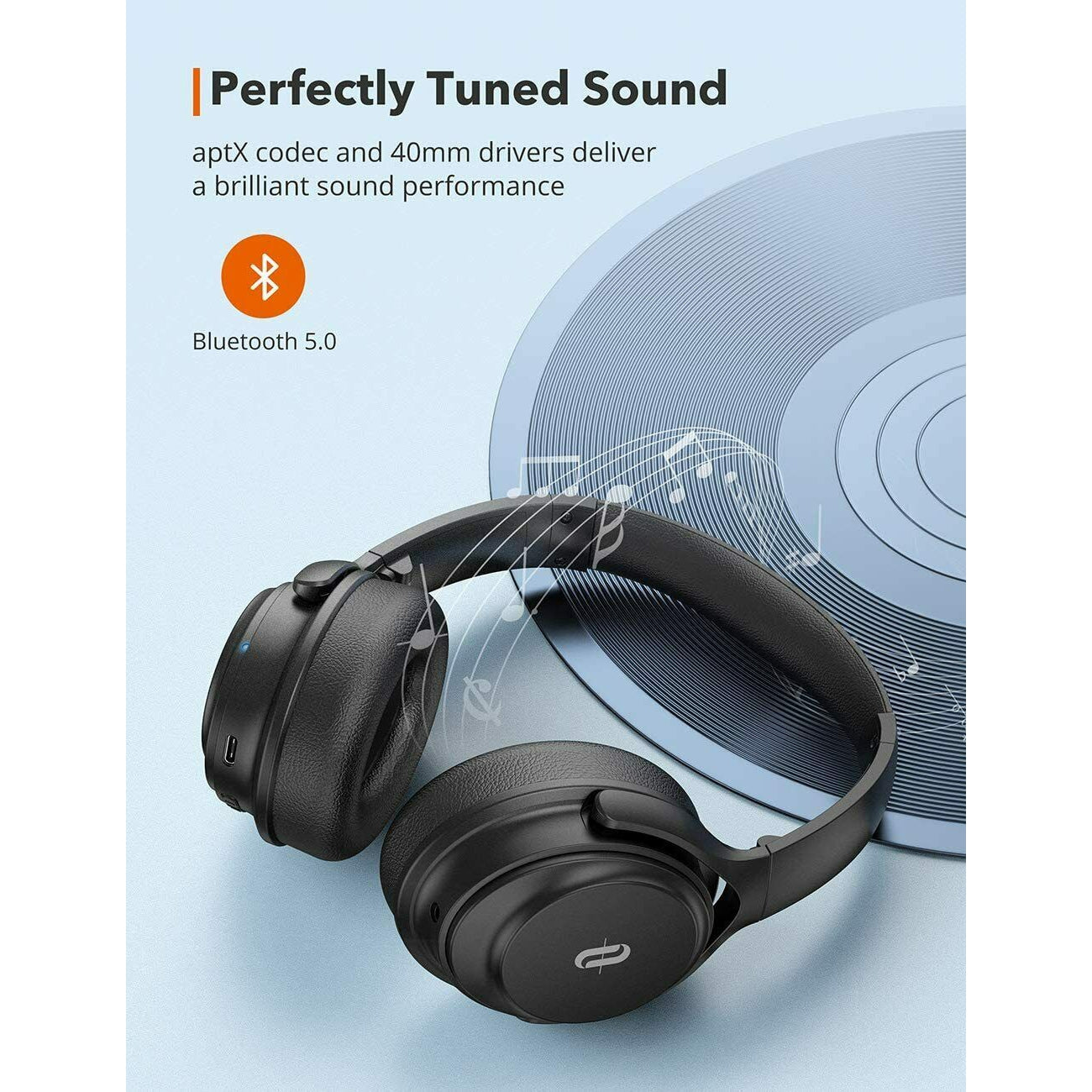 TaoTronics Active Noise Cancelling Wireless Bluetooth Headphones