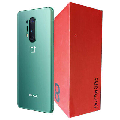 OnePlus 8 Pro Smartphone, Android, 6.78", SIM Free, 12GB RAM, 5G, SIM Free 256GB, Glacial Green - Brand New