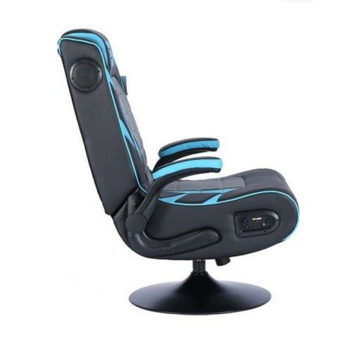 BraZen Panther Elite 2.1 Bluetooth Surround Sound Gaming Chair - Black / Blue