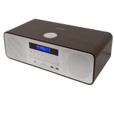 Audible Fidelity Complete Hi-Fi DAB/DAB+ Stereo System CD Player, Brown/Silver