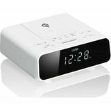 LOGIK LCRQIW21 FM Bluetooth Clock Radio - White - Refurbished Pristine