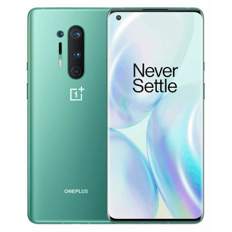 OnePlus 8 Pro Smartphone, Android, 6.78", SIM Free, 12GB RAM, 5G, SIM Free 256GB, Glacial Green - Refurbished Good