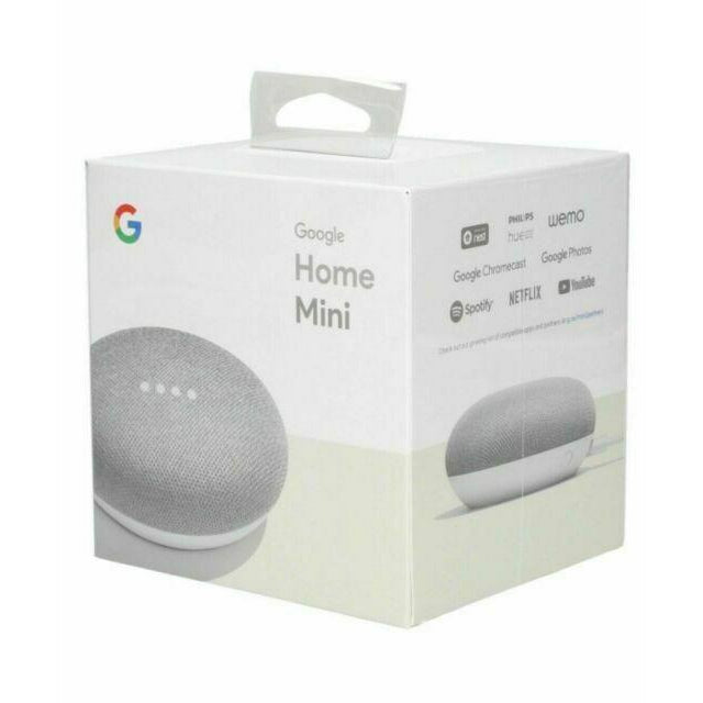 Google Home Mini GA00210-UK Smart Speaker, Chalk