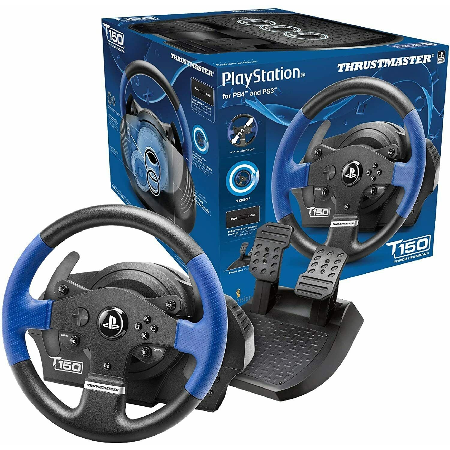 Thrustmaster T150 Force Feedback (PS4 / PS3 / PC) Racing Simulator Whe