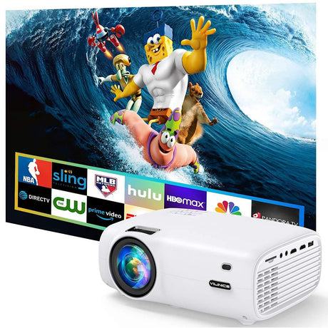 Vilinice BL-43 Lux Mini Projector, Full HD 200'' Display, White