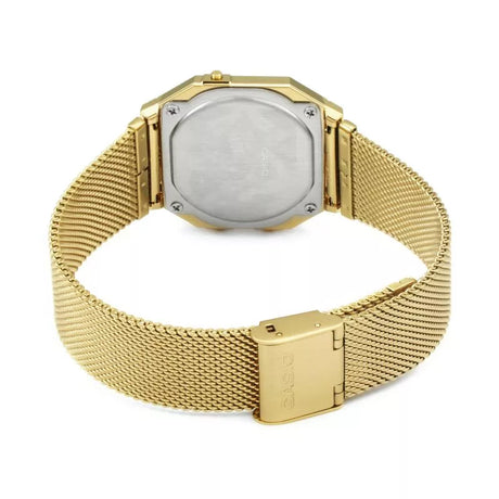 Casio A700WEMG-9AEF Unisex Vintage Mesh Bracelet Strap Watch, Gold